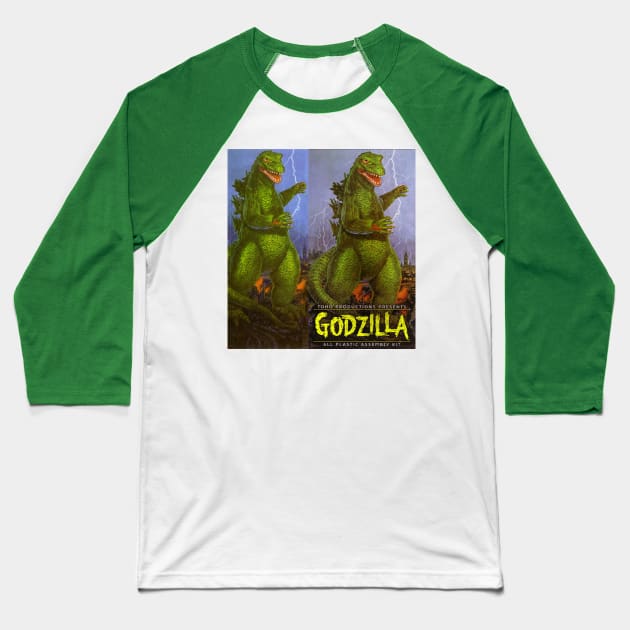 Aurora Monster Model Kit Baseball T-Shirt by DirtyD